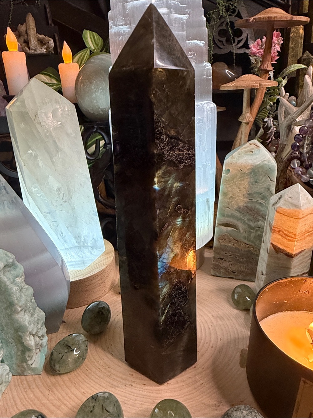 Large Labradorite Tower